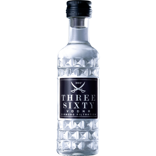 Three Sixty Mini 0,04 Vodka 37,5% Liter Vol., 24 x Diamond Filtration