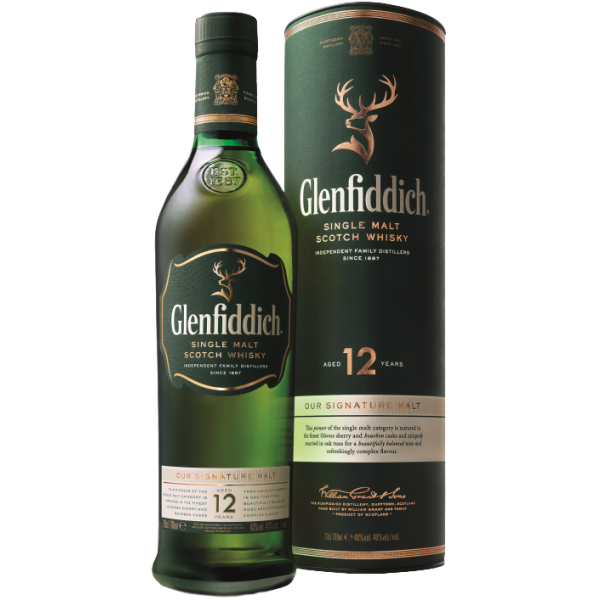 Glenfiddich 12 Jahre Single Malt Scotch Whisky 40,0% Vol., 0,7 Liter,