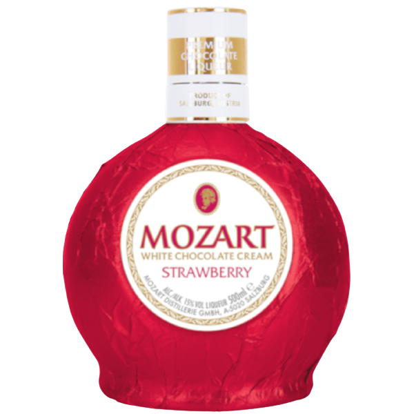Mozart White Chocolate Cream Strawberry 15% Vol., 0,50 Liter