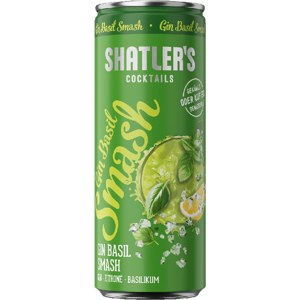 Shatlers Gin Basil Smash 10,1% Vol., 0,25 Liter Dose