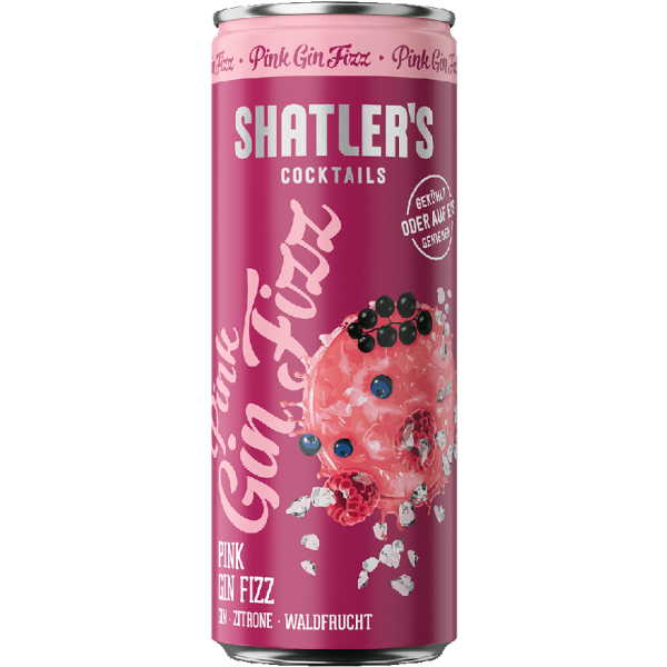 Shatlers Pink Gin Fizz 10,1% Vol., 0,25 Liter Dose