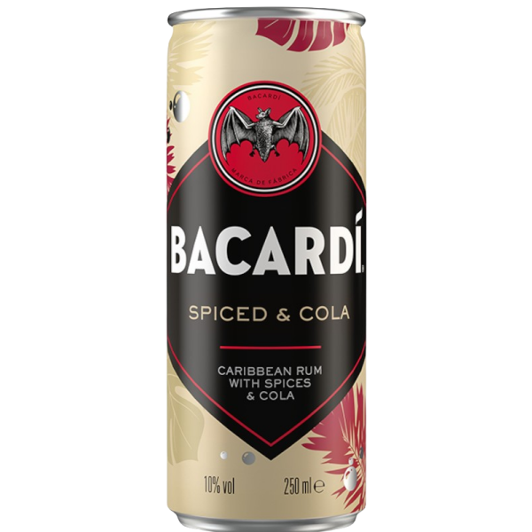 Bacardi Spiced &amp; Cola in Dose 10,0% Vol., 0,25 Liter