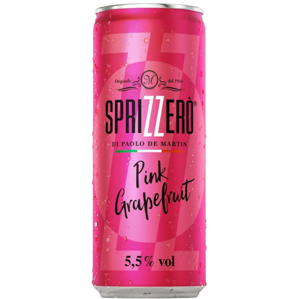 SpriZZero Secco Pink Grapefruit italienischer Aperitif 0,25 Liter Dose