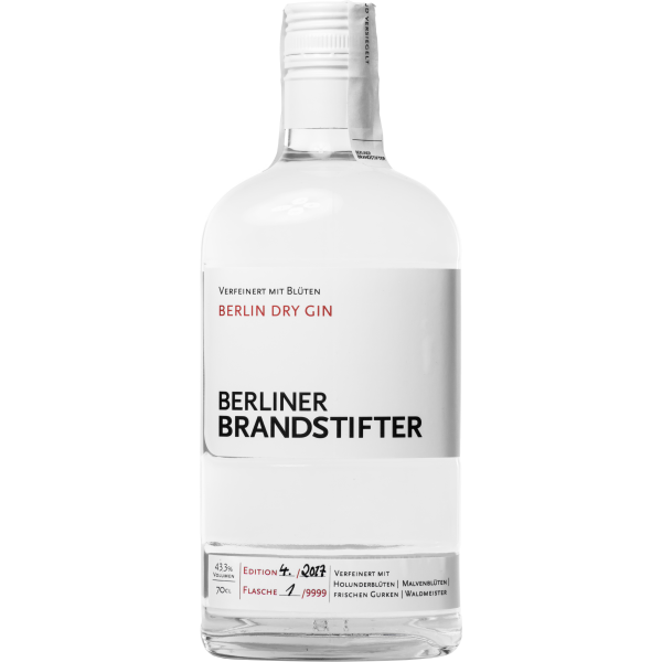 Dry Berliner Brandstifter € 28,75 43,3% Vol. Liter, Gin 0,7
